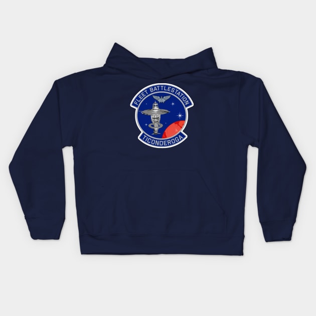 Starship Troopers Ticonderoga Patch Kids Hoodie by PopCultureShirts